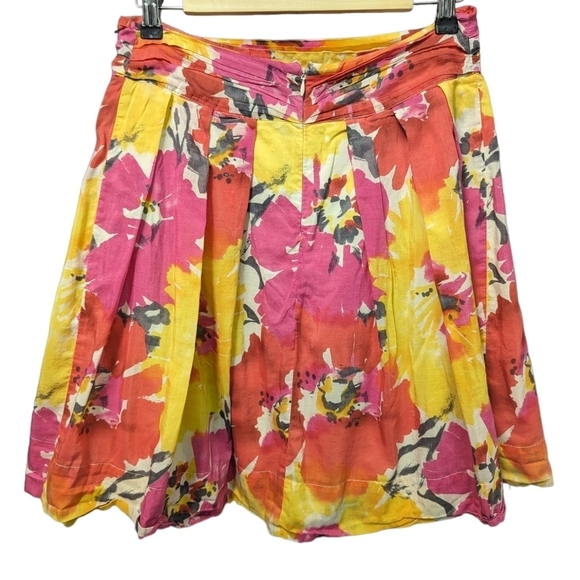 The Limited Floral A Line Silk Blend Skirt Sz 6 - Picture 4 of 10
